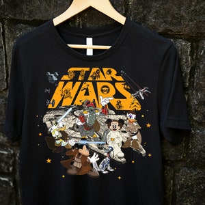 Vintage Disney Mickey and Friends Custom StarWar Characters shirt, Disney Family Galaxy&#39;s Edge Trip shirt