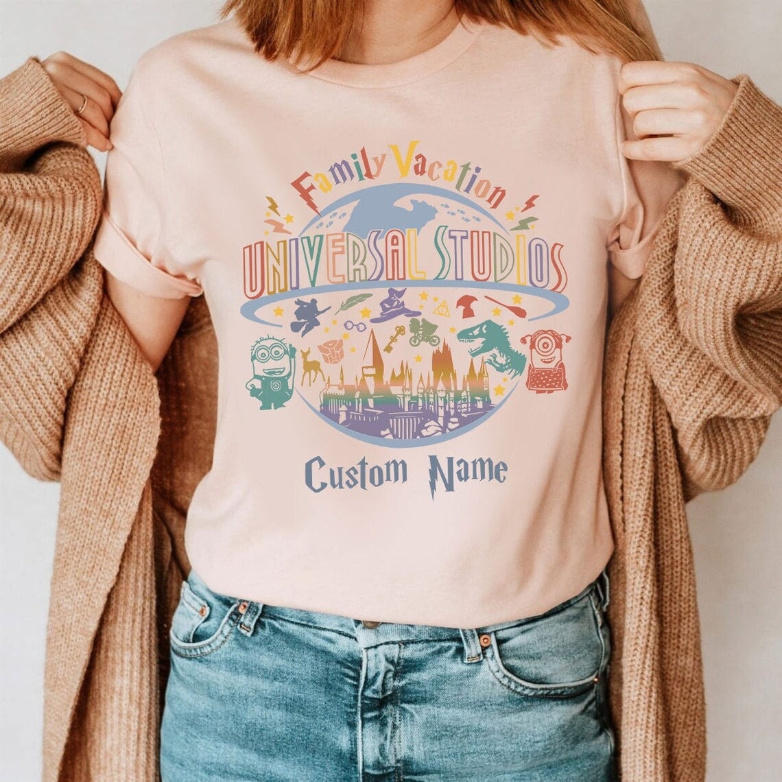 Personalized Universal Studios Family Vacation Vintage Shirt, Universal Orlando Shirt, Retro Universal Disney Family Trip Disneyland Shirt