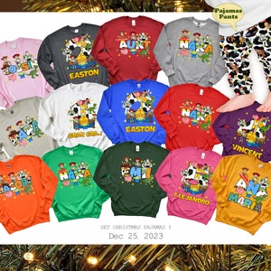 Personalized toy character Dad Mom Birthday Christmas gift, Personalized toy character Christmas matching pajamas