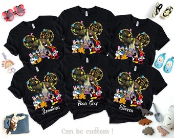 Spersonalizowana koszulka Disneyland, spersonalizowana koszulka urodzinowa Myszki Miki i Przyjaciele, koszulka Disneyland, spersonalizowana koszulka rodzinna Disneyland