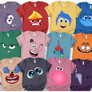 Characters Costume Group Matching shirt, Personalized Joy, Sadness, Fear,Ennui,Envy, Embarrassment Anxiety Character Costume Halloween shirt