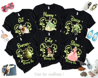Personalized Disney Princess Tiana Birthday Shirt, Princess And Frog Family  Birthday Girl shirt,Custom Birthday Princess Gildan Comfort Tees