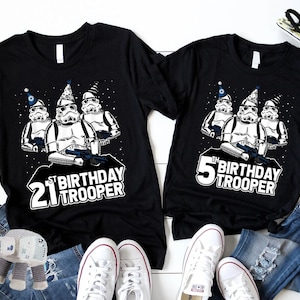 Personalized Birthday Trooper Shirt, Birthday Party family group T-shirt, Disneyland Trip shirt