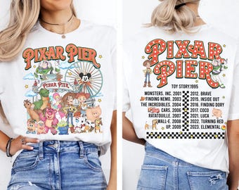 2-sided Disneyland Pixar Pier Fest 2026, Disney California Adventure Park, Disneyland Pixar Tour Shirt