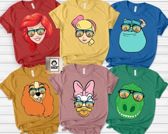 Personalisierte Disney Charakter Sonnenbrille T-Shirt, Benutzerdefinierte Disney Charaktere Best Day Ever Sunglasses Shirt, Benutzerdefinierte Disney Charaktere Scheiße