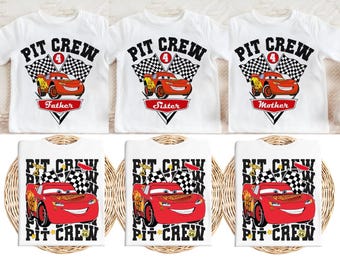 Custom Disney McQueen Birthday Boy Shirt, Four Speed Cars Birthday Shirts, Pit Crew Family Shirt, Lightning McQueen Birthday Boy Tee