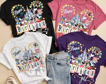 Personalized Disney Birthday Shirt, Disney Birthday Girl/Boy shirt, Disney Birthday Squad Shirt, Magic Kingdom WDW family shirt