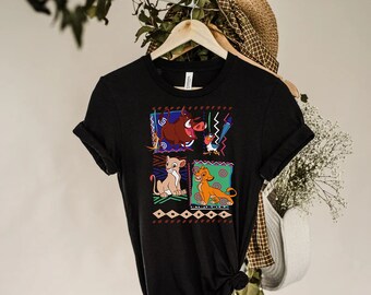 Vintage 90er Jahre Disney König der Löwen Simba und Timon Shirt, Disneyland Urlaub Reise Familie Geburtstag Geschenk Erwachsene Kind Shirt, Retro Disney Sweatshirt