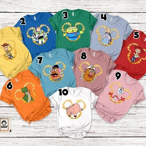 Customized Character Family matching Shirt, Custom Disney Characters shirt, Character birthday group double sides shirt