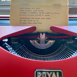 Custom Typewriter Letter on Handmade Recycled Cotton Paper | Personalized Poems, Vows, Quotes, & Gifts | Hand Typed | A6 / 4&quot; x 6&quot;