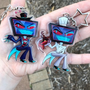 Vox Hazbin Hotel Double Sided 3-Inch Epoxy Keychains Charms (MADE TO ORDER)