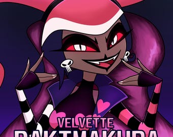 Hazbin Hotel Velvette's Skull Earrings Hand Made!! Stud, Clip-on