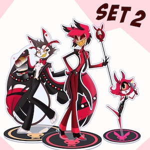 Hazbin Hotel Bunny Standees - Double Sided Acrylic XL SIZE - Set 2 (Made to order)