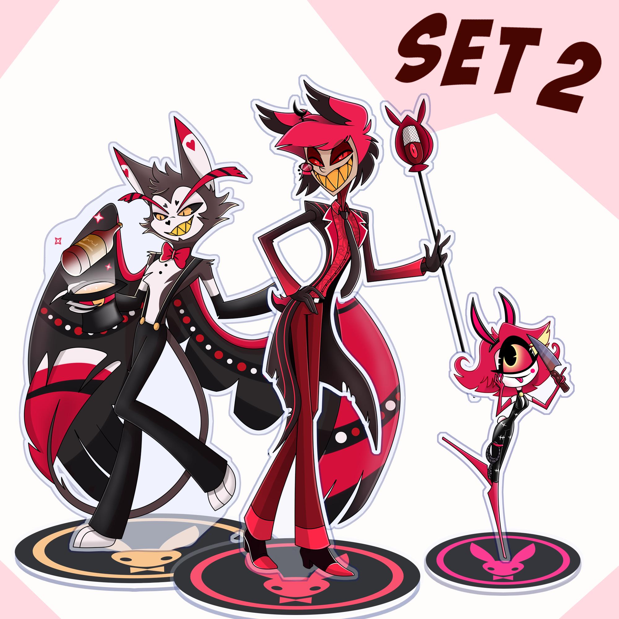 Hazbin Hotel Bunny Standees - Double Sided Acrylic XL SIZE - Set 2