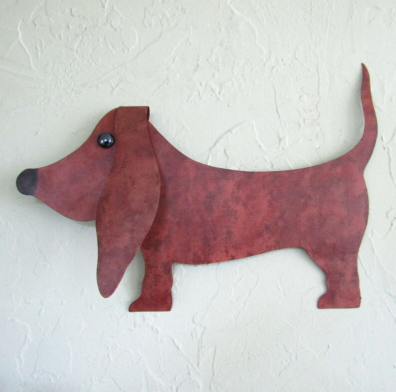 DACHSHUND ART Metal Wall Sculpture Animal Decor Indoor Outdoor Etsy