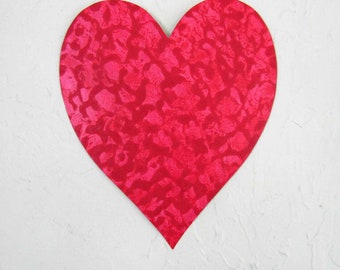 Red Heart Valentines Wedding Anniversary Gift of Love Large Size 11" x 12" READY TO SHIP