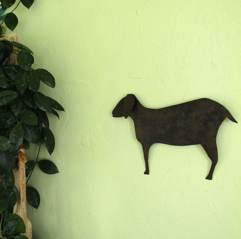GOAT ART Metal Wall Sculpture Free Shipping Folk Art Farm Etsy