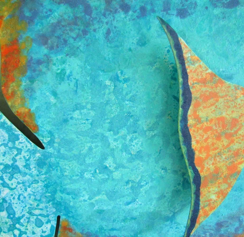 LARGE FISH Bathroom Art Metal Wall Tropical Fish Sculpture | Etsy