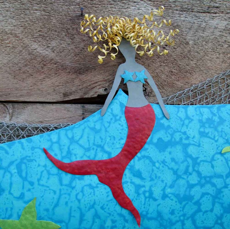 MERMAID SCULPTURE Metal Wall Art Extra Large Folk Art Etsy