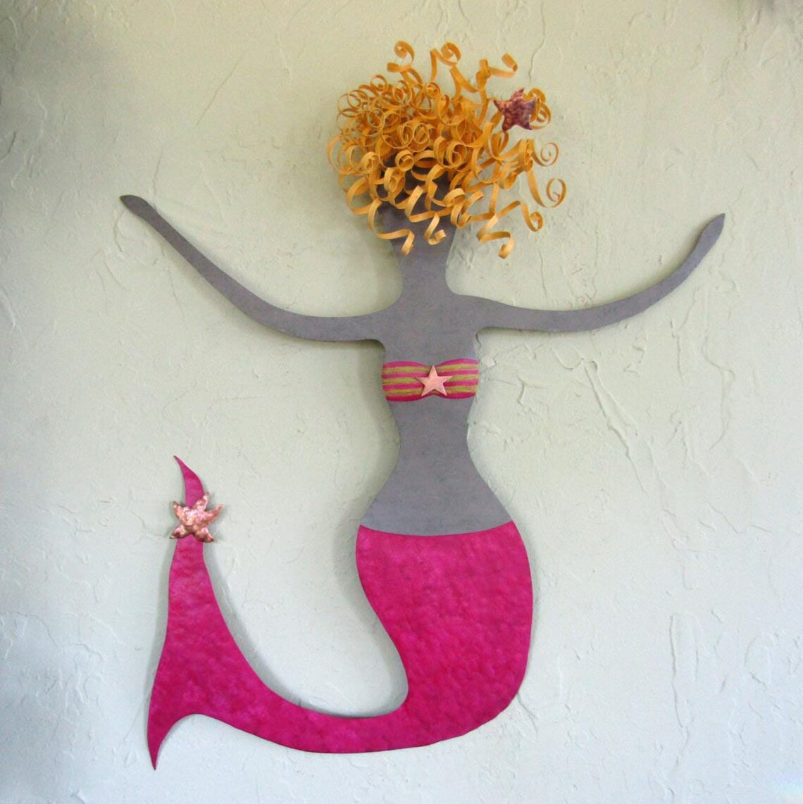 MERMAID ART Metal Sculpture Extra Large Mermaid Ocean Wall Etsy
