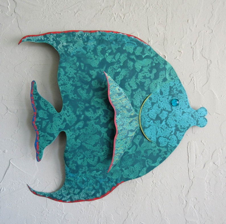 TROPICAL FISH Large Metal Wall Art Tropical Fish Sculpture Etsy