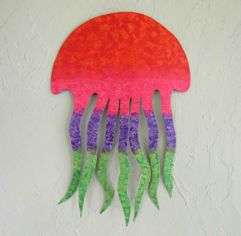 JELLYFISH ART Metal Wall Sculpture Sea Life Wall Decor Etsy