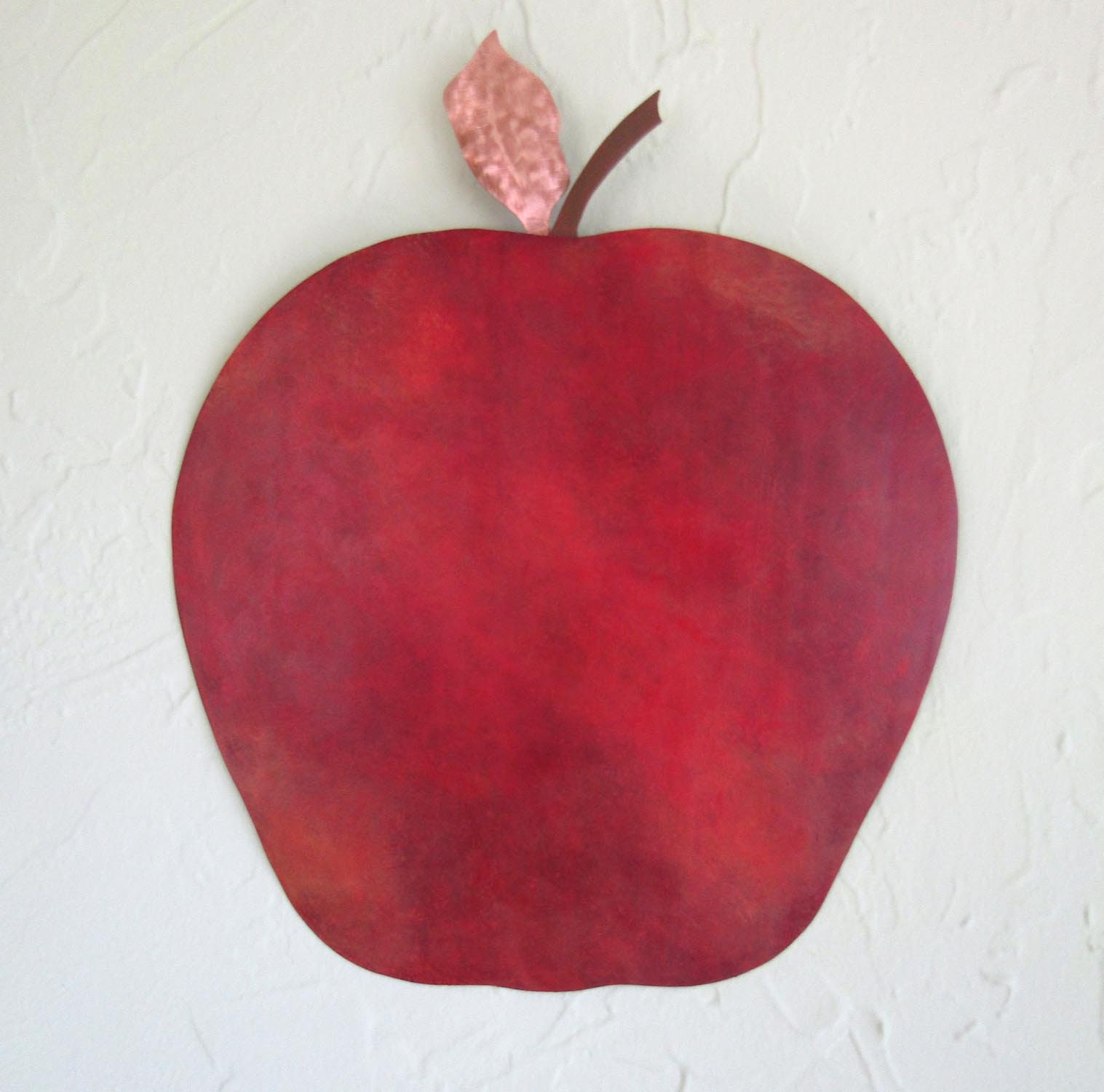 Apple wall art metal wall art apple sculpture kitchen decor Etsy