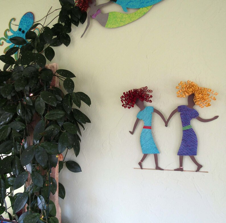 DANCE COUPLES Metal Wall Art Sculpture Dancing Duo Two Etsy