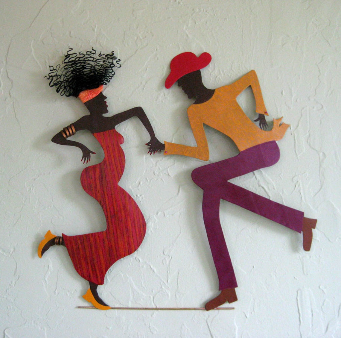 CAJUN DANCE ART Wall Sculpture Recycled Metal Caribbean Decor Etsy