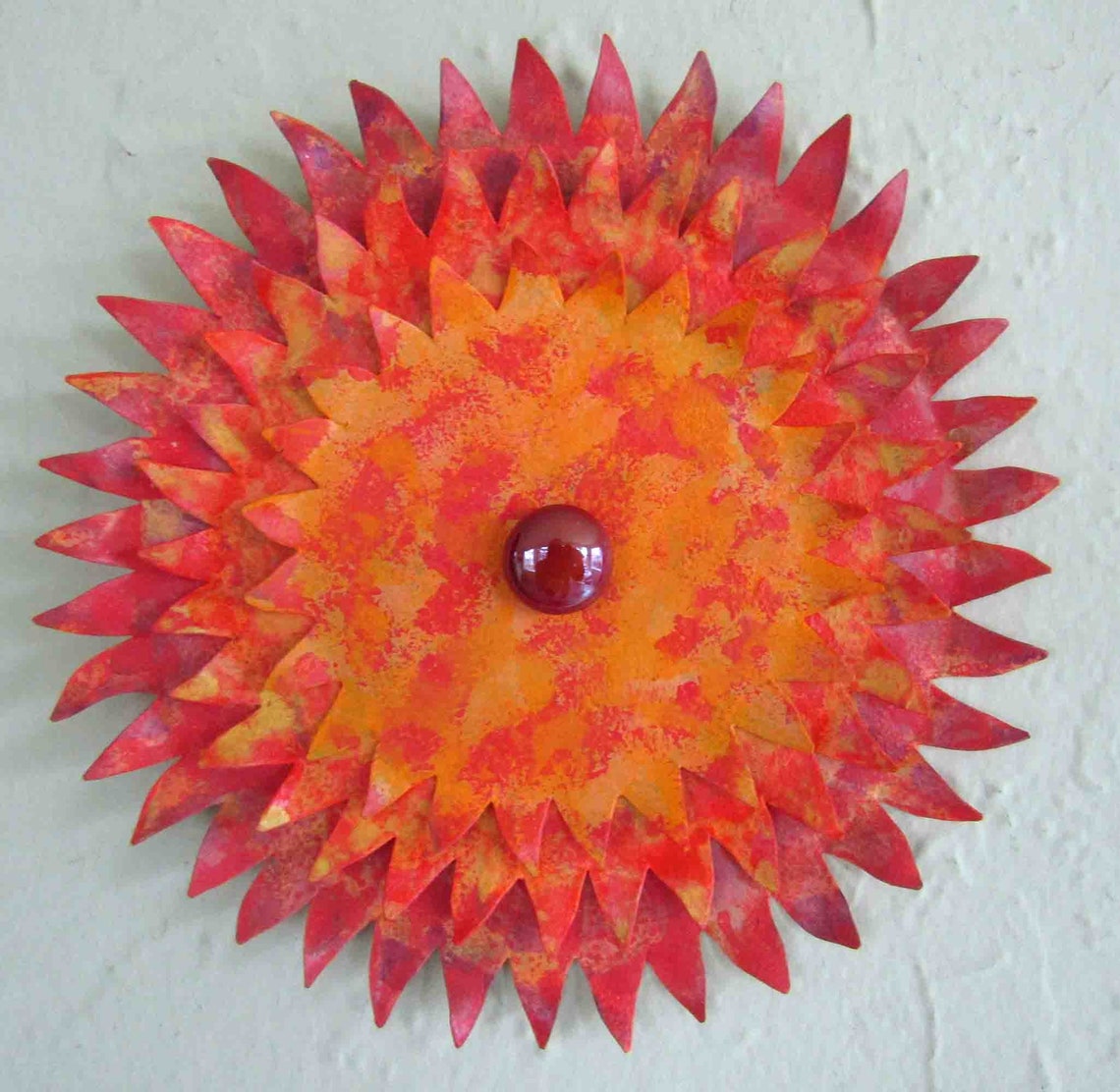 SUNBURST ART Metal Wall Sculpture Kitchen Dining Room Decor Etsy