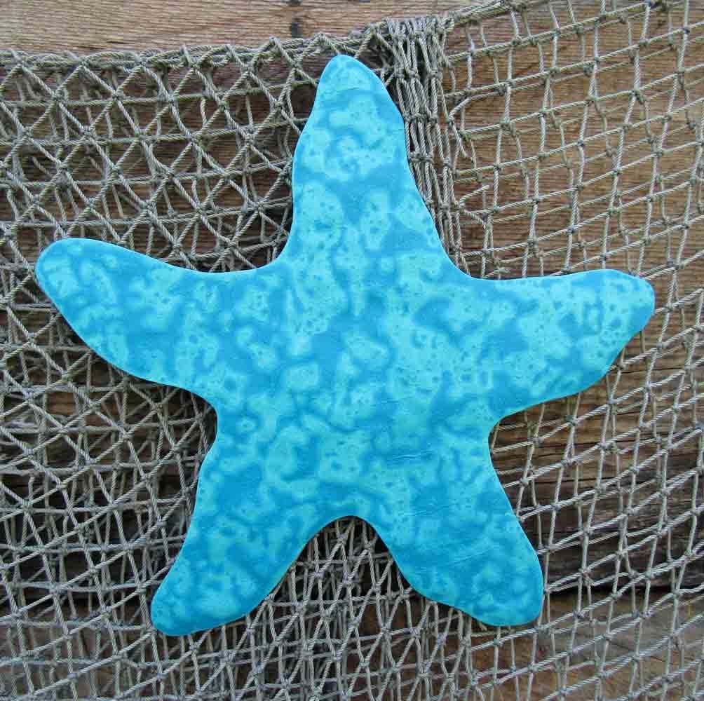 Starfish Art Coastal Starfish Metal Wall Sculpture Recycled Etsy