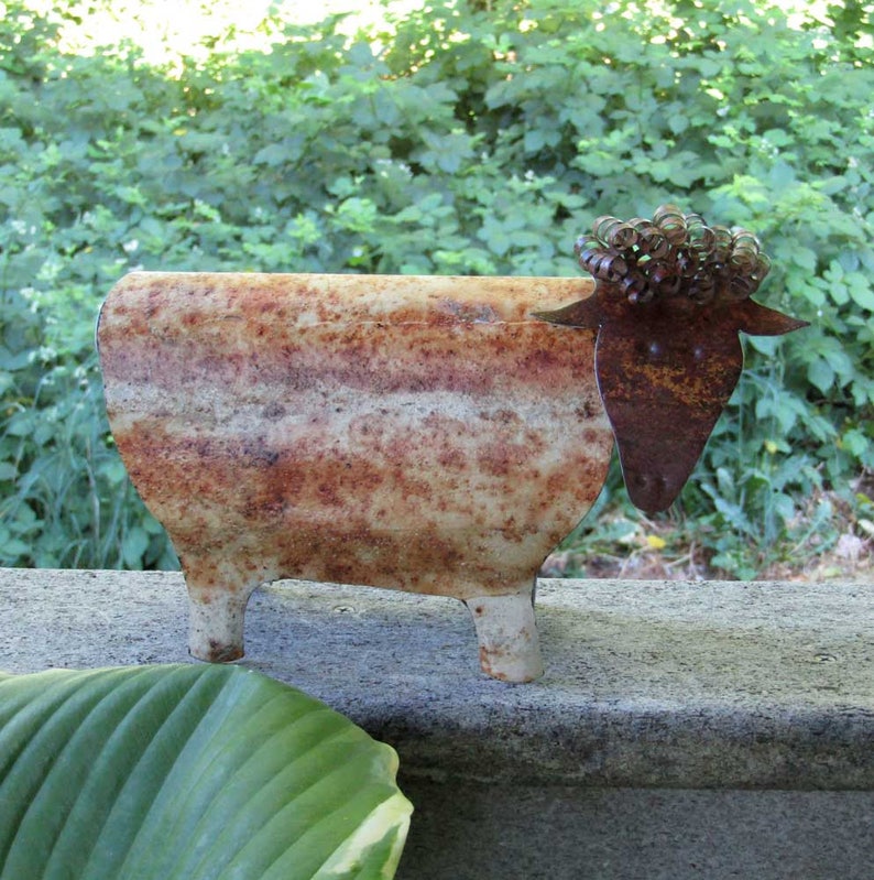 SHEEP Rustic Folk Art Decor Sheep 3D Repurposed Metal Etsy