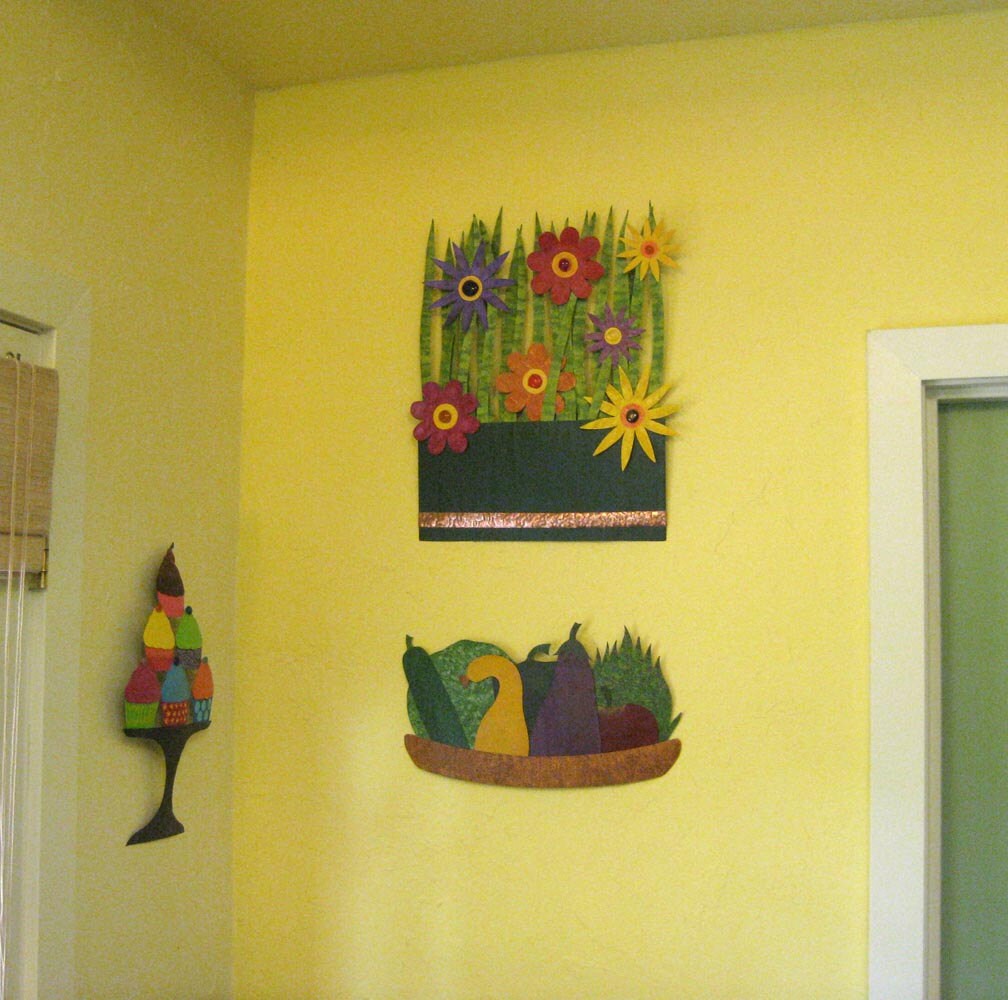 VEGETABLE ART Kitchen Wall Sculpture Painted Metal Sculpture Etsy