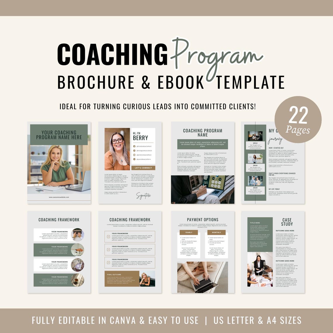 Services & Pricing Guide Client Brochure Template: Portfolio, Case ...