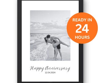 Custom Photo Collage Poster | Personalized Couple Photo Grid | Anniversary Gift | Wedding Memory Print | B&W or Colour (Digital Download)