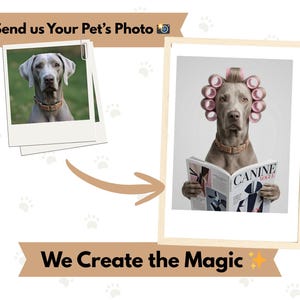 Pet Portrait from Photo Pet Wall Art Dog Bathroom Art Pet Portrait Custom Pet Dog Portrait Digital Dog Bathroom Portrait Decor image 2