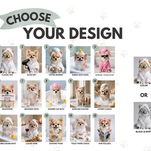 Pet Portrait from Photo Pet Wall Art Dog Bathroom Art Pet Portrait Custom Pet Dog Portrait Digital Dog Bathroom Portrait Decor image 4