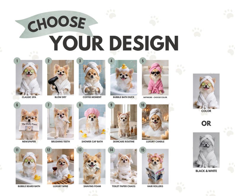 Pet Portrait from Photo Pet Wall Art Dog Bathroom Art Pet Portrait Custom Pet Dog Portrait Digital Dog Bathroom Portrait Decor image 4