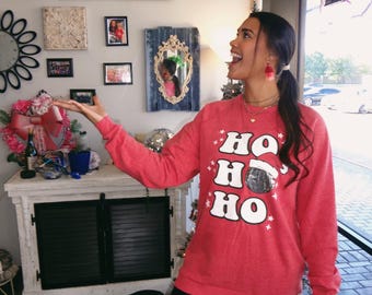 HoHoHo disco ball holiday sweatshirt