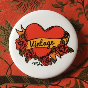 Vintage Love Button Pin by RICHARME