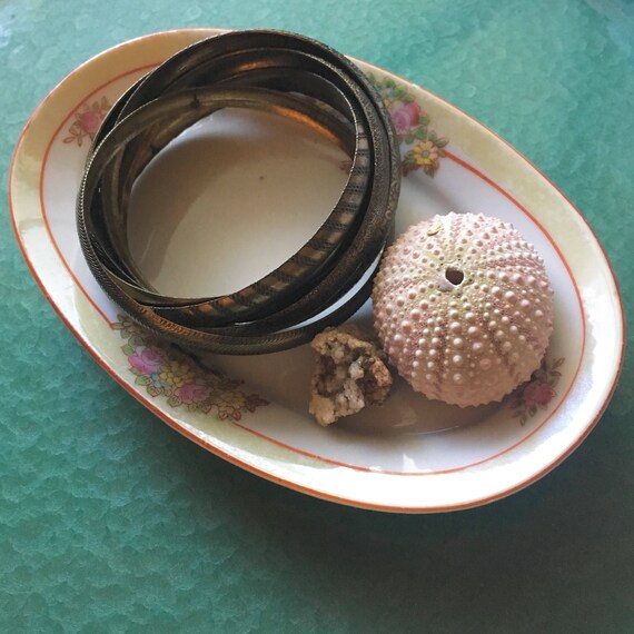 Brass Indian Bangles Six Interlocked Bracelets - image 2