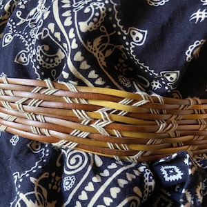 Vintage Fringed Boho Belt Brown Faux Leather Woven Tie On