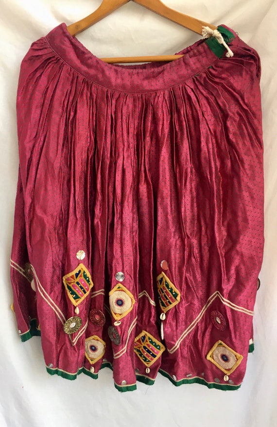 Vintage Banjara Skirt Boho Embroidered Indian Patc