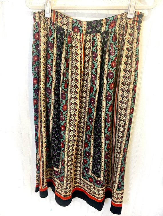 Vintage Boho Hippie Skirt Walker & Lane Long Full 