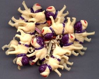 Lot of Vintage 1930s Handpainted Celluloid BULLDOG Charms