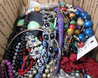 Box Lot of 8 lb. Costume Jewelry