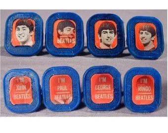 Rare Original Vintage 1960s BEATLES Flicker Ring Set Rings