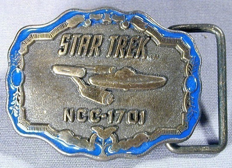 Orig. Vintage 1976 Official STAR TREK ENTERPRISE Buckle image 1