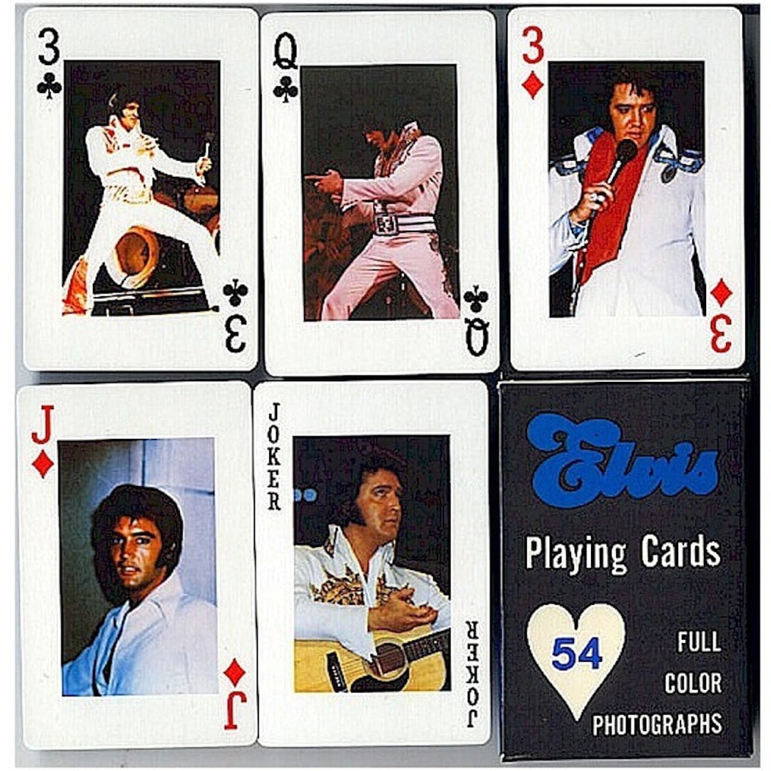Orig. 1970s ELVIS PRESLEY Playing Cards 54 Photos Sealed Etsy