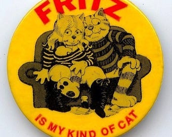 Original 1972 Robert Crumb Fritz The Cat Promo Pin